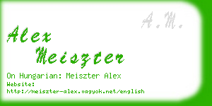 alex meiszter business card